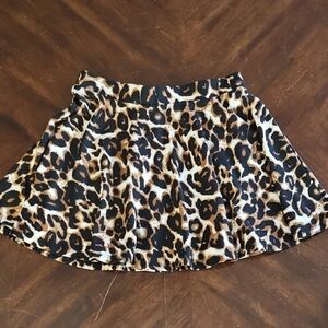 Ambiance MD Leopard Print Skater Mini Skirt